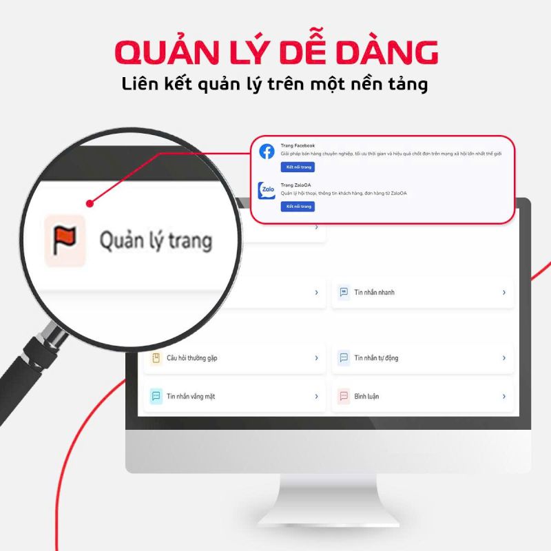 Liên kết mạng xã hội, sàn thương mại điện tử để quản lý đồng bộ