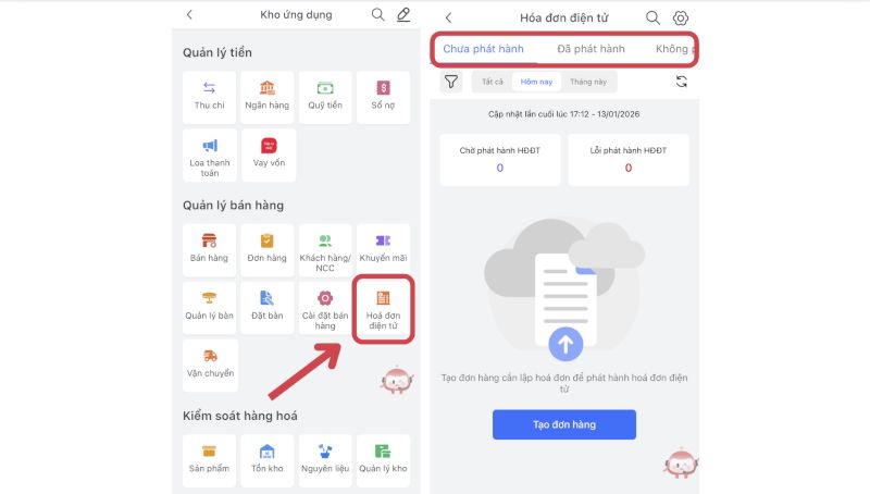 Đồng bộ hóa đơn bán hàng online và đa kênh trên Tendoo giúp quản lý doanh thu
