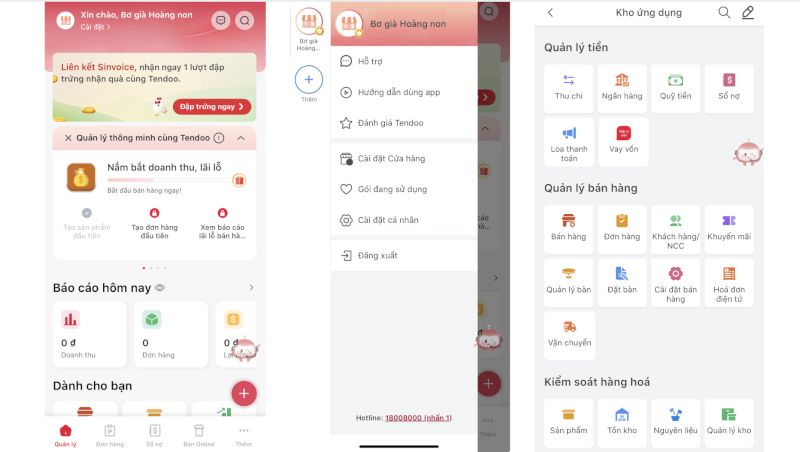 Phần mềm Tendoo trên điện thoại giúp quản lý bán hàng, tồn kho và hóa đơn