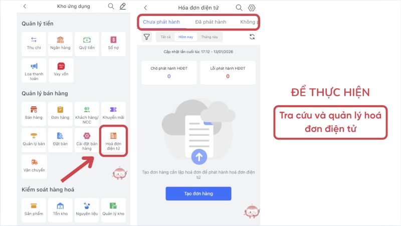 Quản lý và tra cứu hóa đơn