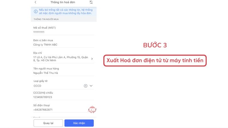 Nhập thông tin người mua