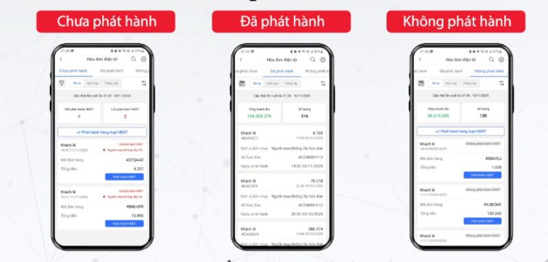 Quản lý hóa đơn tập trung, tự động kiểm tra và lưu trữ giúp dữ liệu rõ ràng