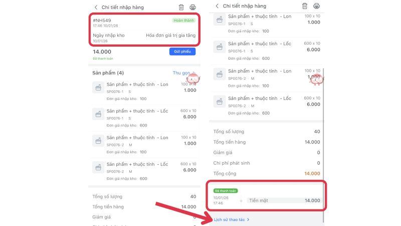 Tự động ghi nhận xuất kho và bán hàng trên Tendoo giúp theo dõi chính xác lượng hàng xuất